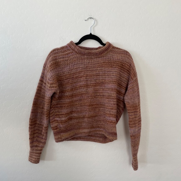 Alpaca Crew Neck Sweater Wool Blend Tonal Hipster Boho Bohemian Hippie Sweater - Picture 6 of 11